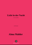 Alma Mahler-Licht in der Nacht,in b flat