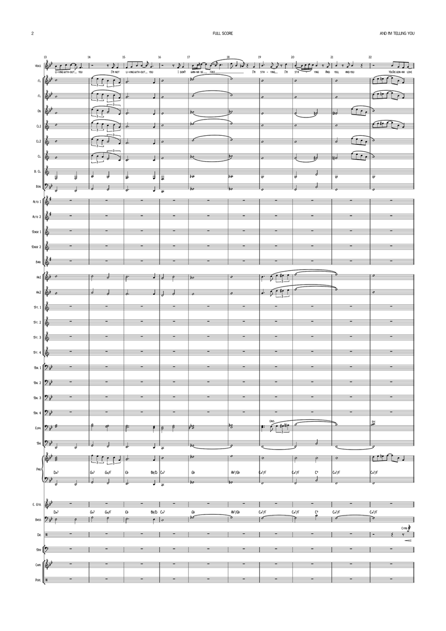 And I Am Telling You I'm Not Going Concert Band scores gallery preview page 2