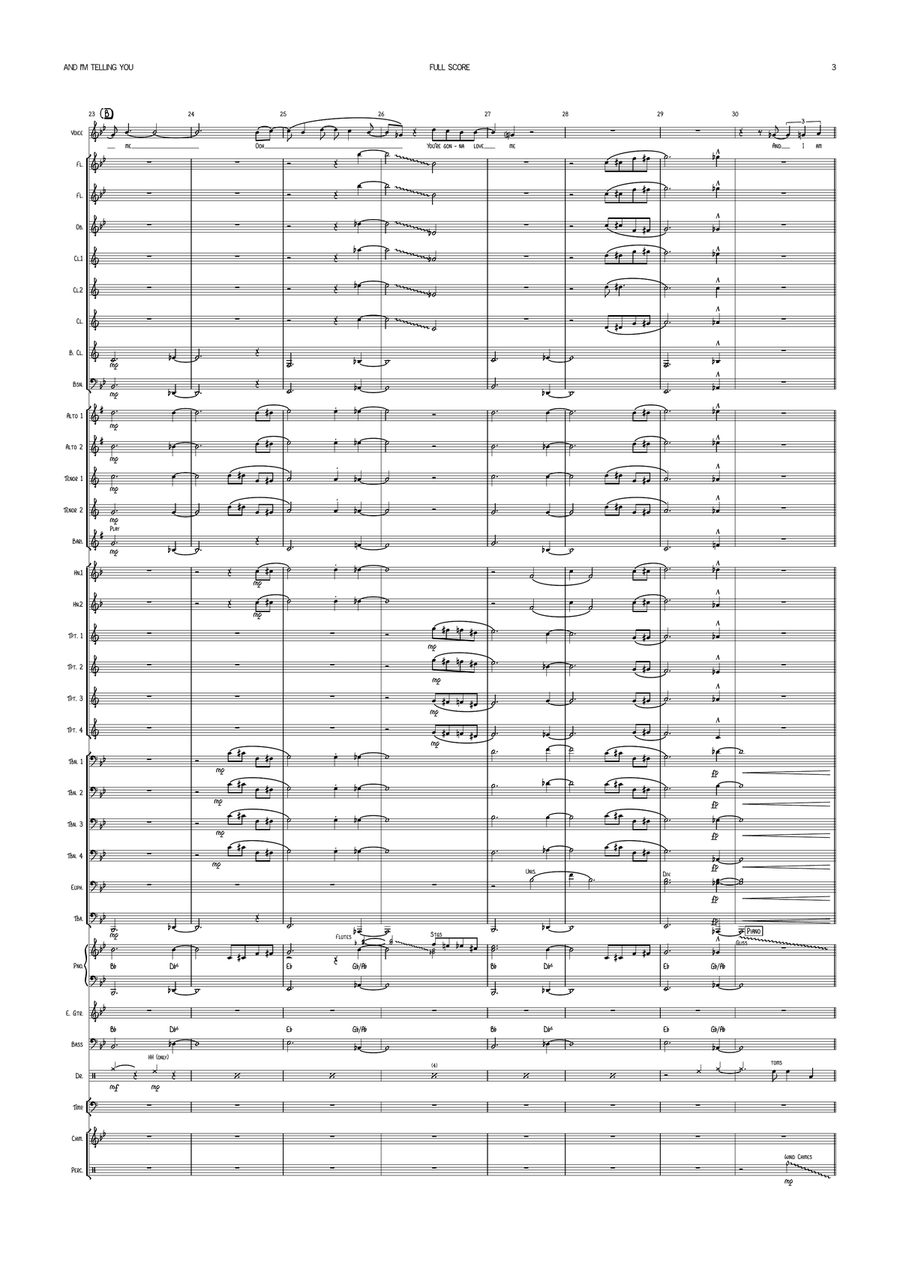 And I Am Telling You I'm Not Going Concert Band scores gallery preview page 3