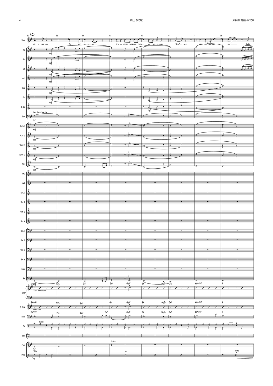 And I Am Telling You I'm Not Going Concert Band scores gallery preview page 4