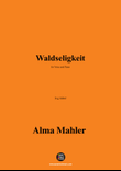 Alma Mahler-Waldseligkeit,in g minor