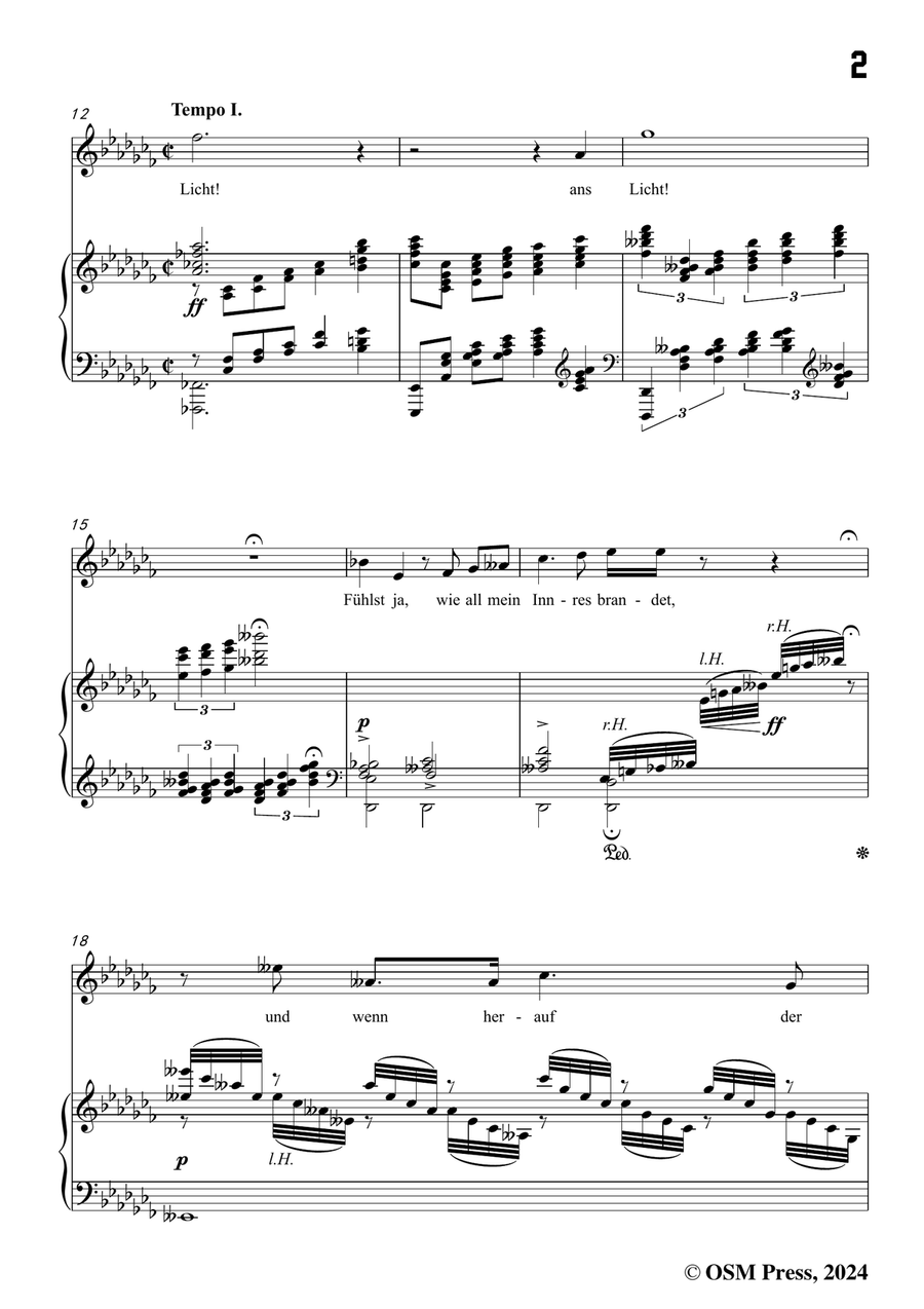 Alma Mahler-Ansturm,in a flat minor Piano, Vocal scores gallery preview page 3