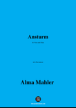 Alma Mahler-Ansturm,in b flat minor