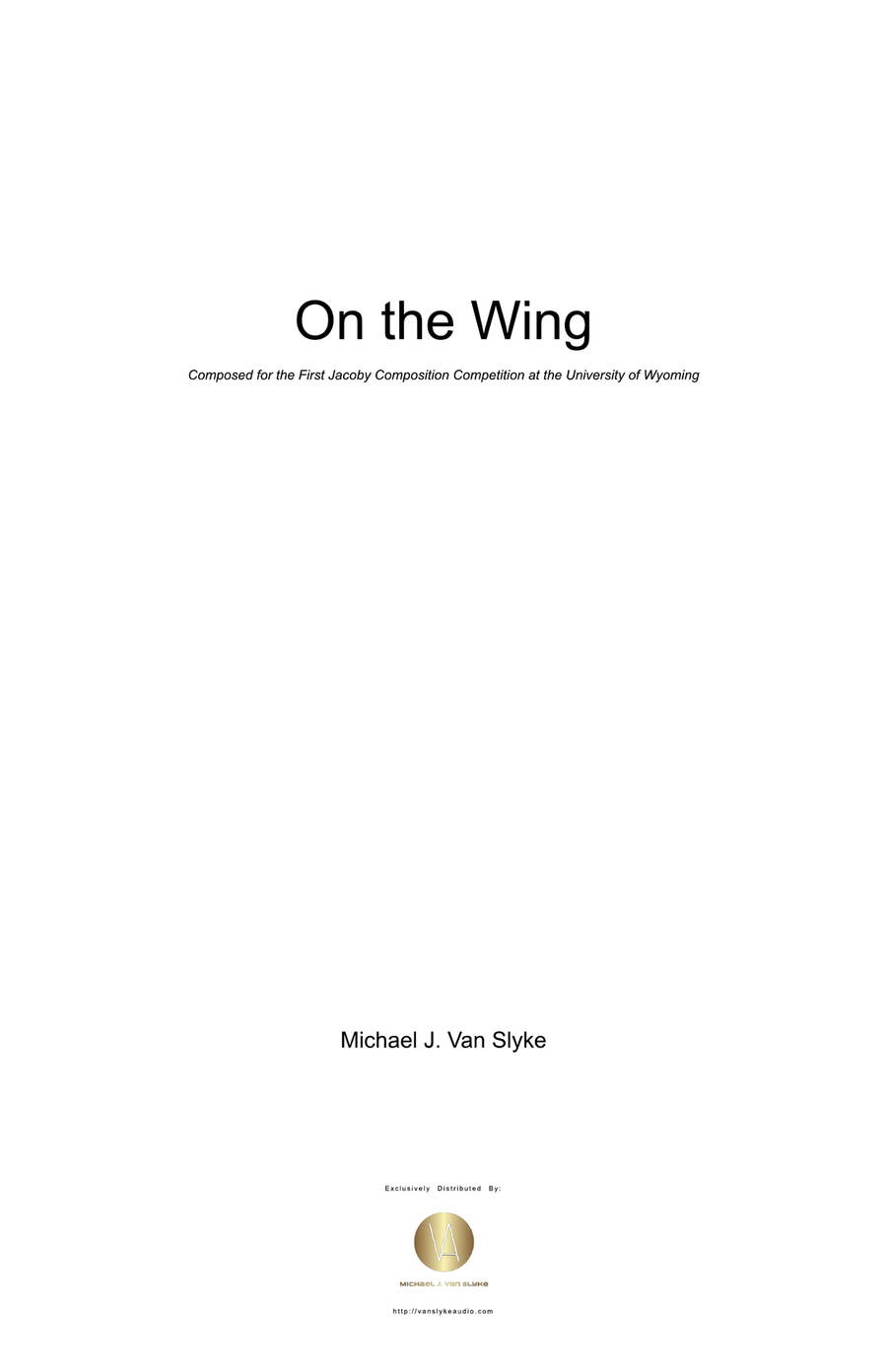 On the Wing - Score Only Full Orchestra scores gallery preview page 1