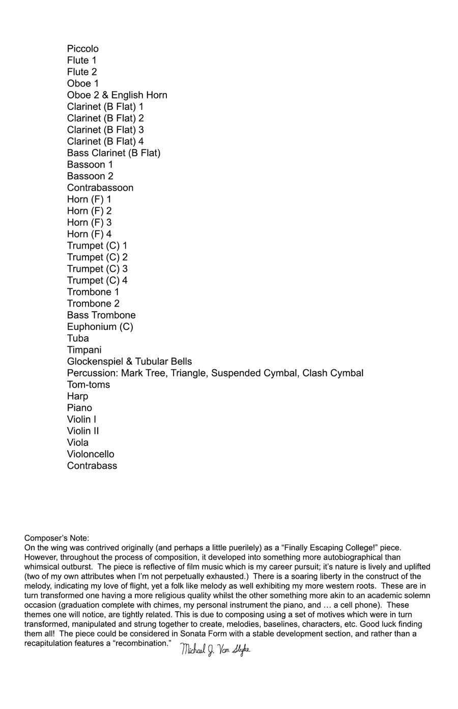 On the Wing - Score Only Full Orchestra scores gallery preview page 4
