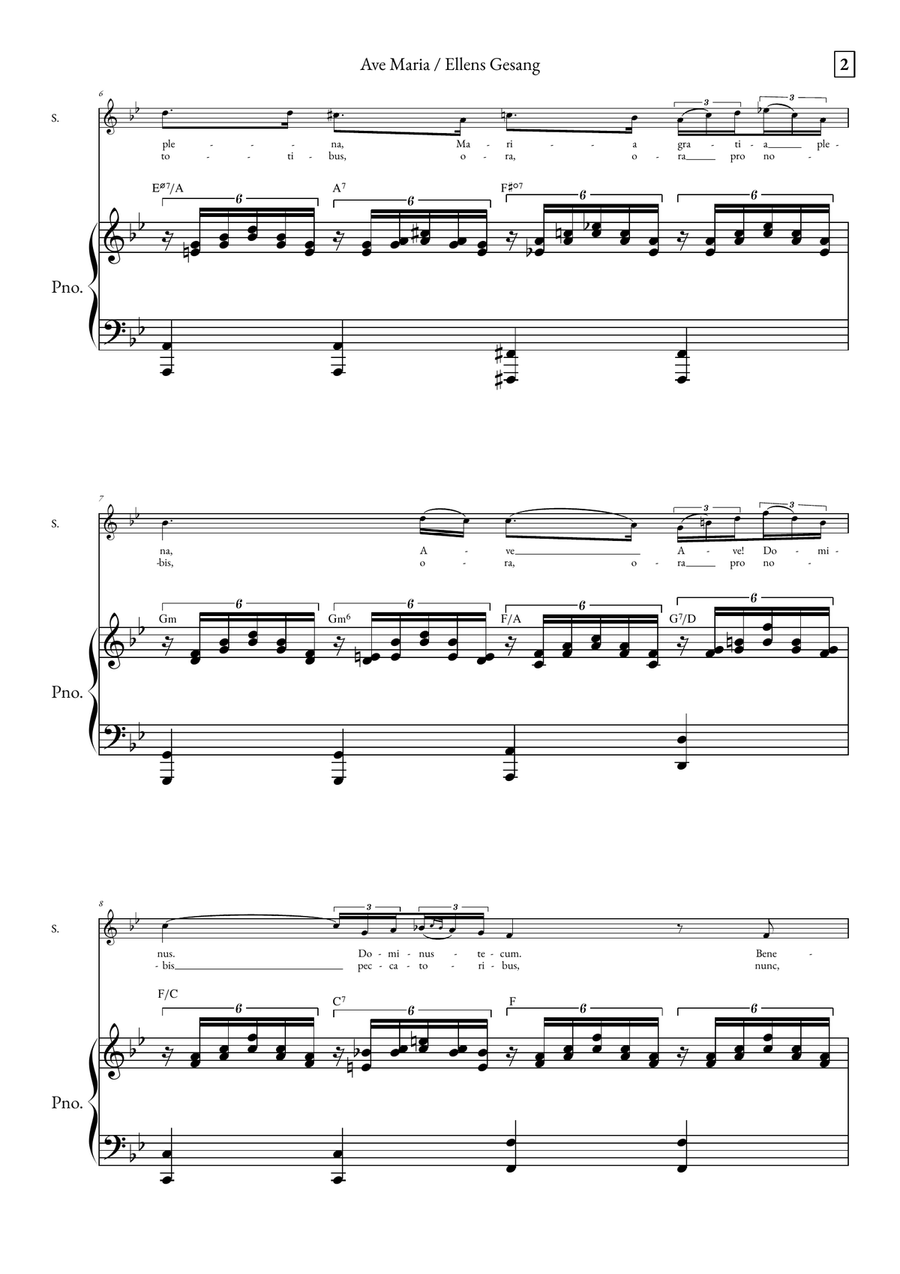 Ave Maria - Ellens Gesand Soprano Voice scores gallery preview page 2