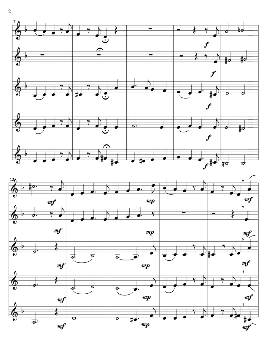 Total Eclipse - clarinet quintet Clarinet Quintet scores gallery preview page 2