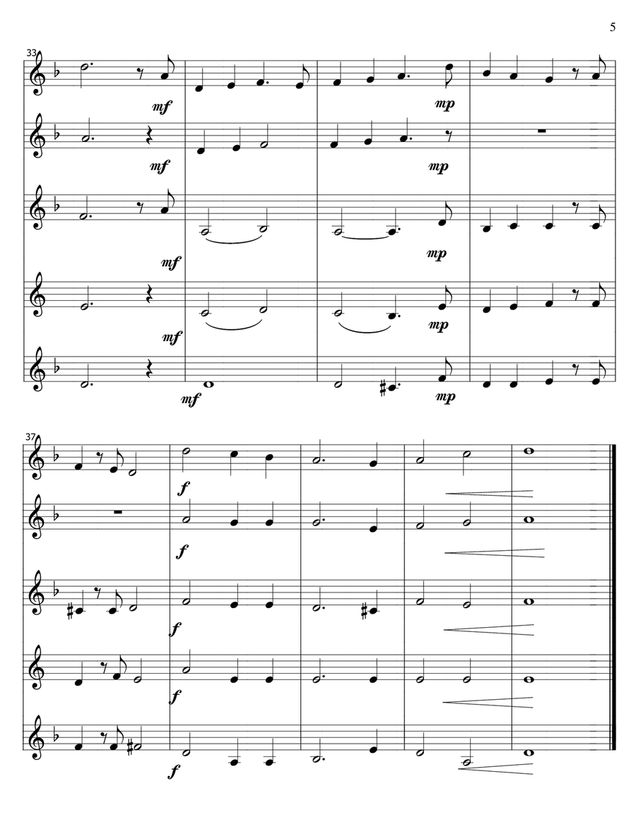 Total Eclipse - clarinet quintet Clarinet Quintet scores gallery preview page 5