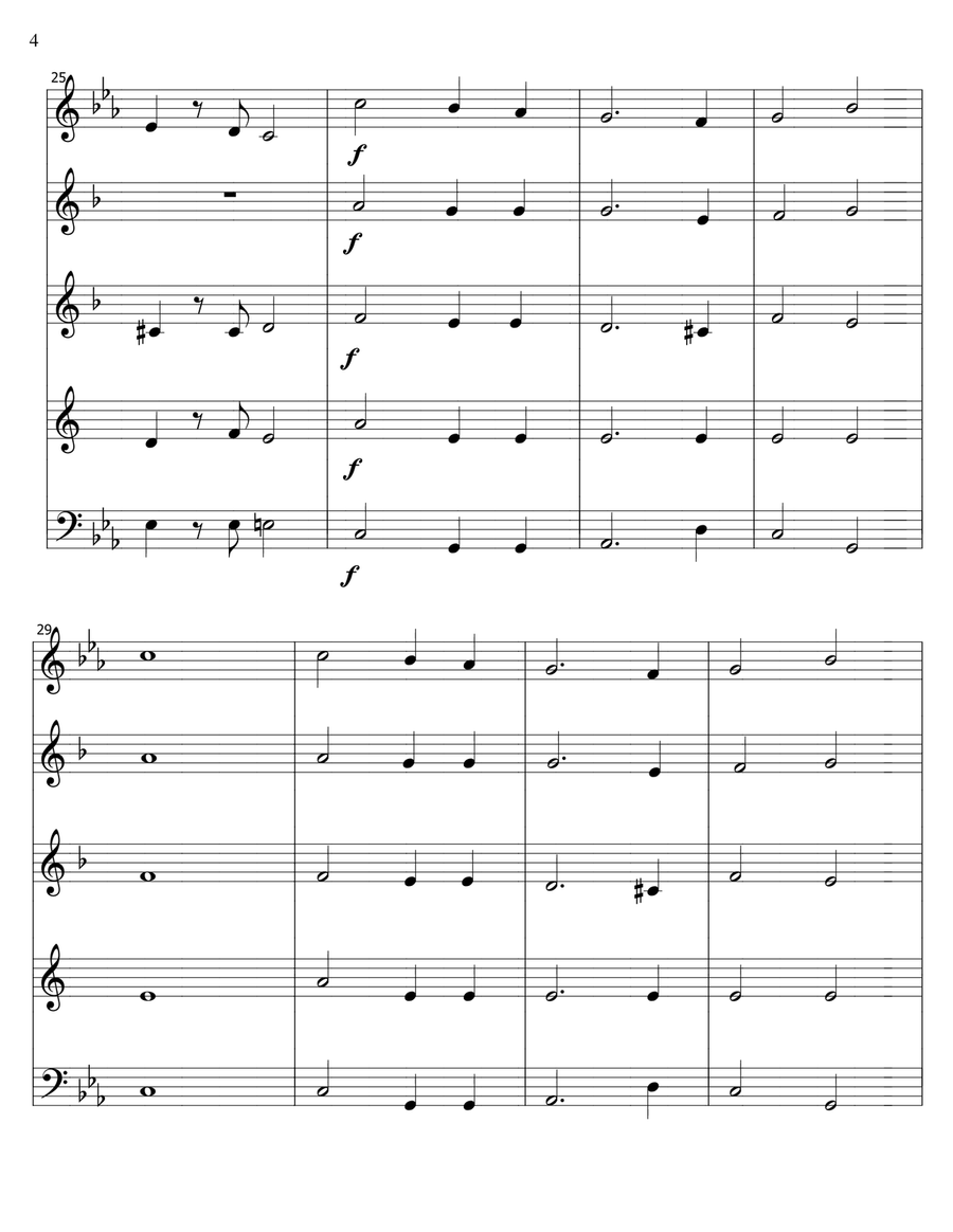 Total Eclipse - oboe 3 clar bassoon quintet Woodwind Quintet scores gallery preview page 4