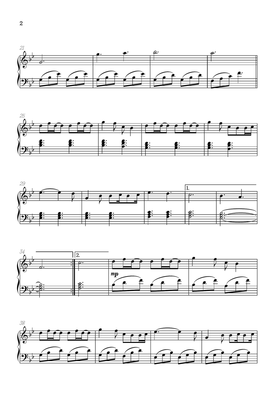 A Thousand Years Easy Piano scores gallery preview page 2