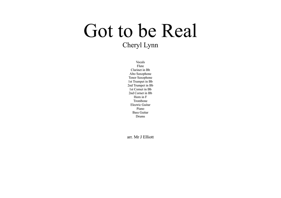 Got To Be Real Got To Be Real Jazz Ensemble scores gallery preview page 1