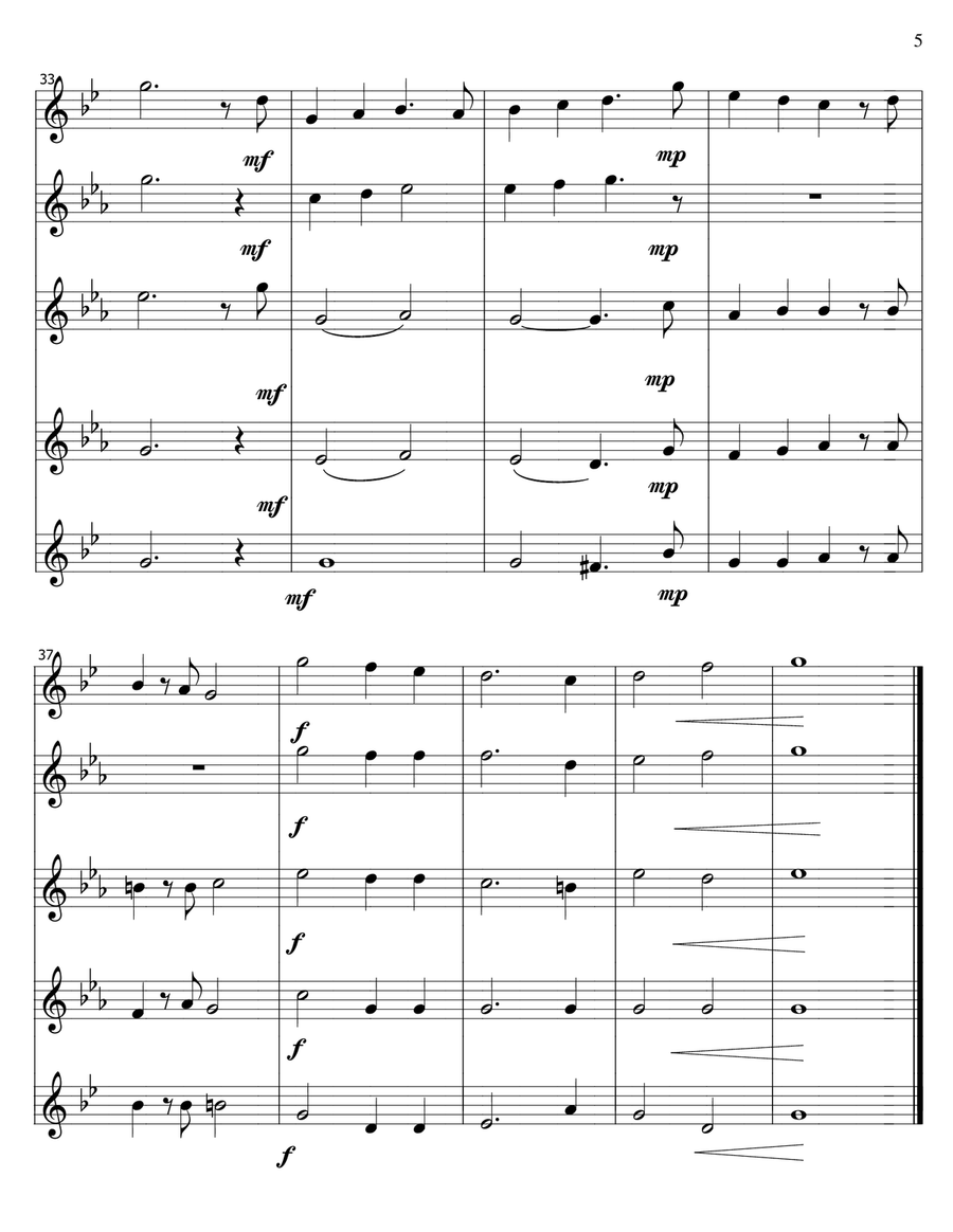 Total Eclipse - flute quintet Woodwind Quintet scores gallery preview page 5