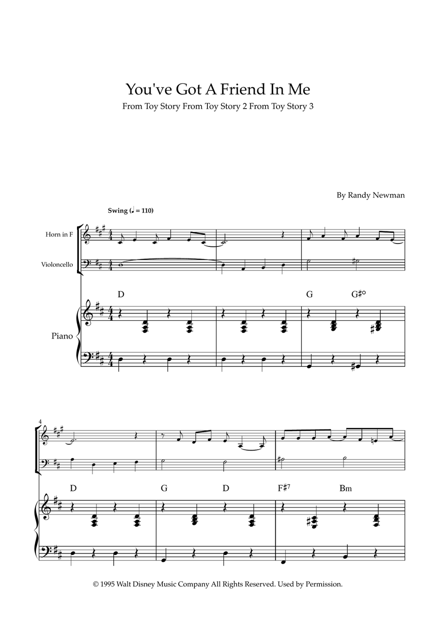 You've Got A Friend In Me Horn scores gallery preview page 1