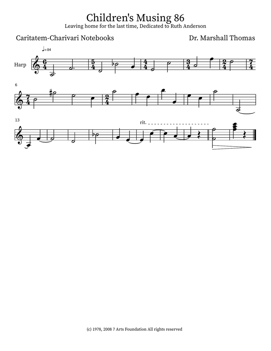 Children's Musing 86 Children's Musing 86 Small Ensemble scores gallery preview page 4