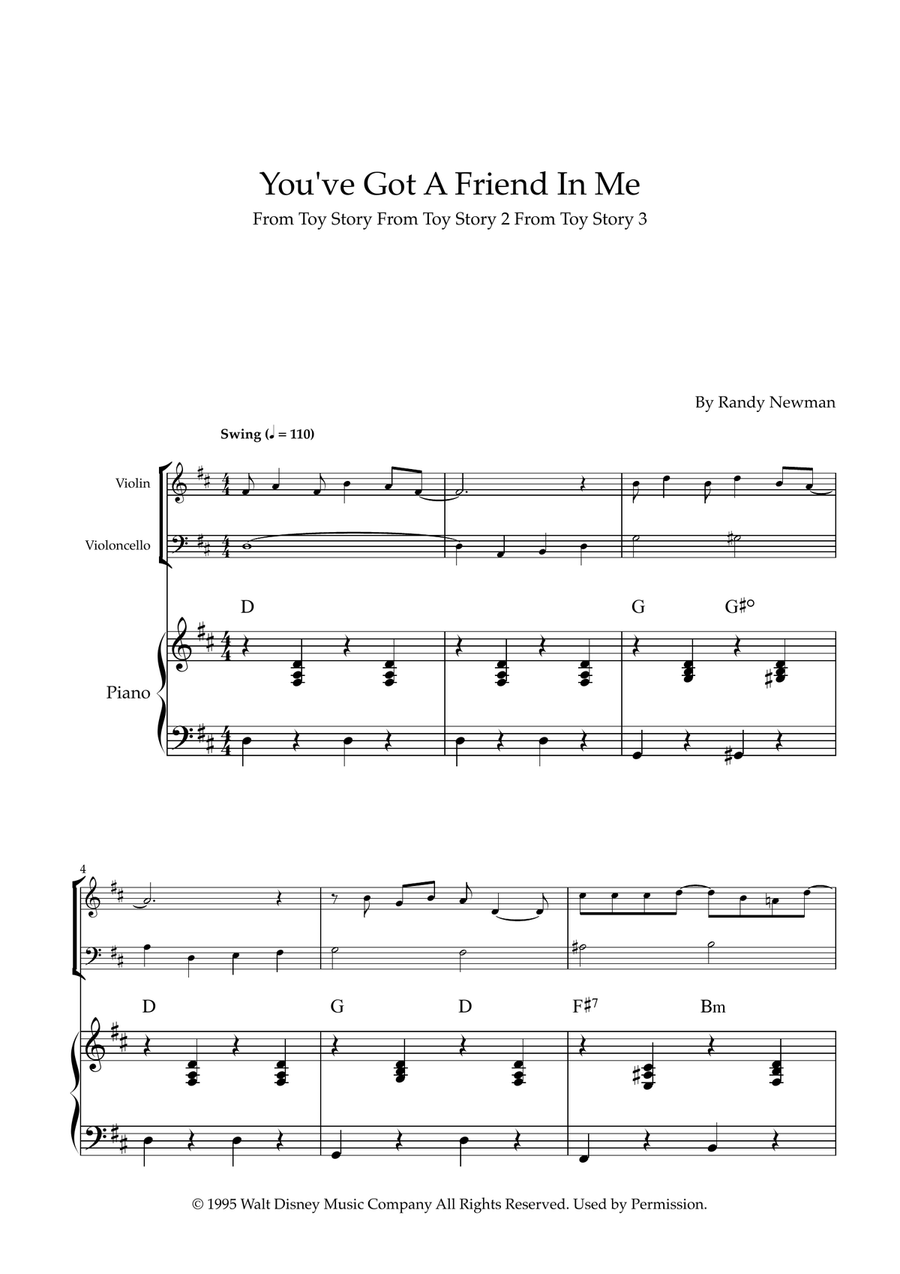 You've Got A Friend In Me Piano Trio scores gallery preview page 1