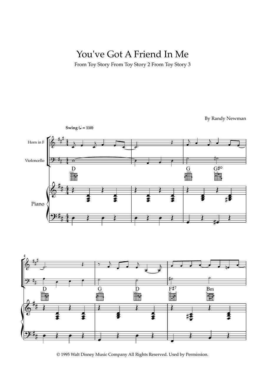 You've Got A Friend In Me Horn scores gallery preview page 1