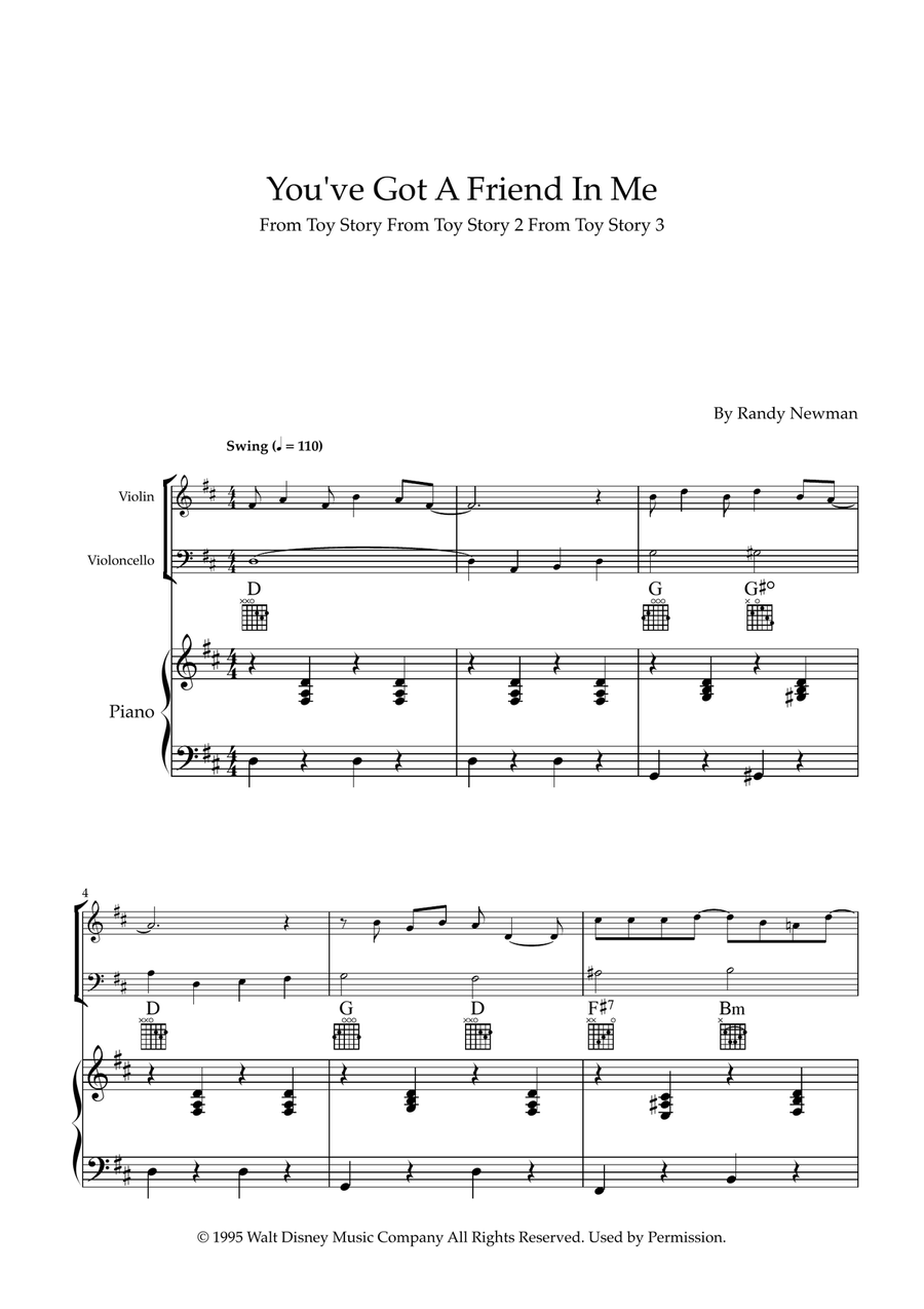You've Got A Friend In Me Piano Trio scores gallery preview page 1