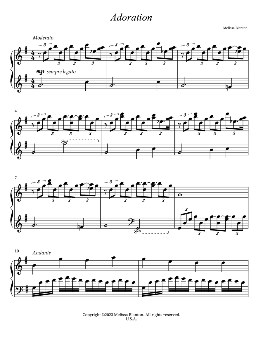 Three Pieces for Worship: Piano Solos in an Improvisational Style Piano Solo scores gallery preview page 1