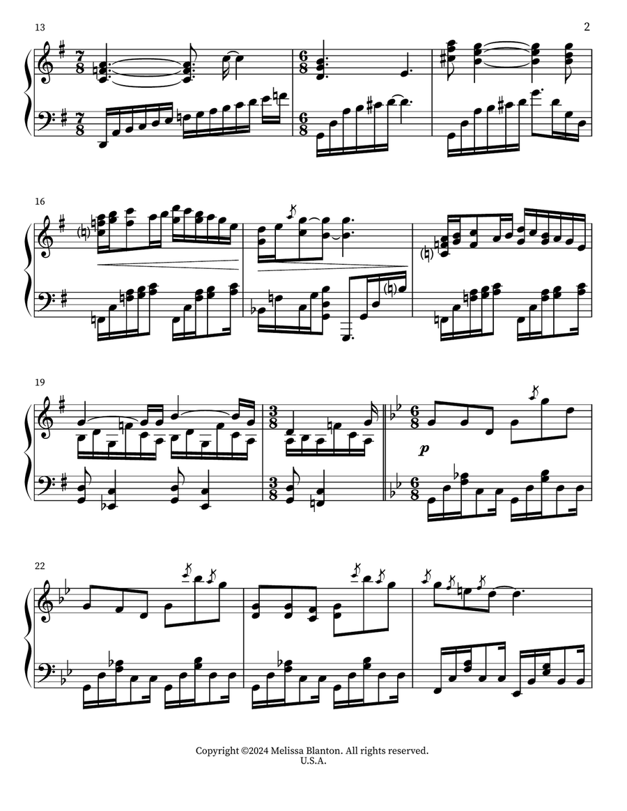 Three Pieces for Worship: Piano Solos in an Improvisational Style Piano Solo scores gallery preview page 5