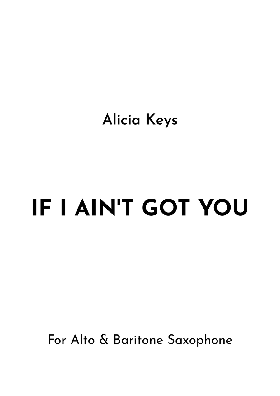 If I Ain't Got You If I Ain't Got You Baritone Saxophone scores gallery preview page 1