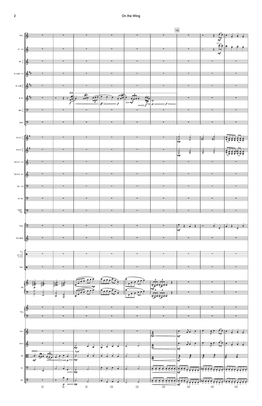 On the Wing - Score & Parts Full Orchestra scores gallery preview page 6