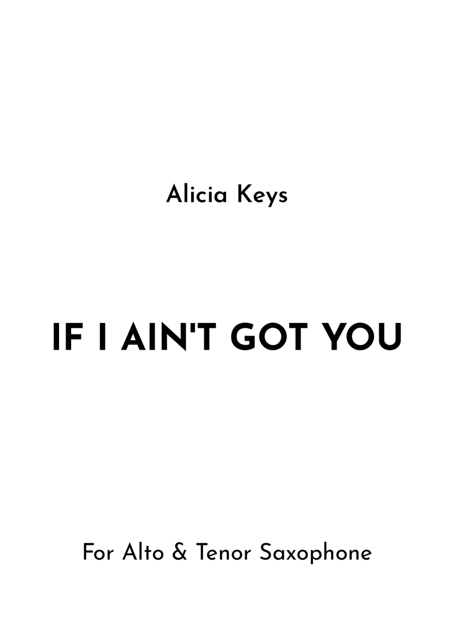 If I Ain't Got You If I Ain't Got You Tenor Saxophone scores gallery preview page 1