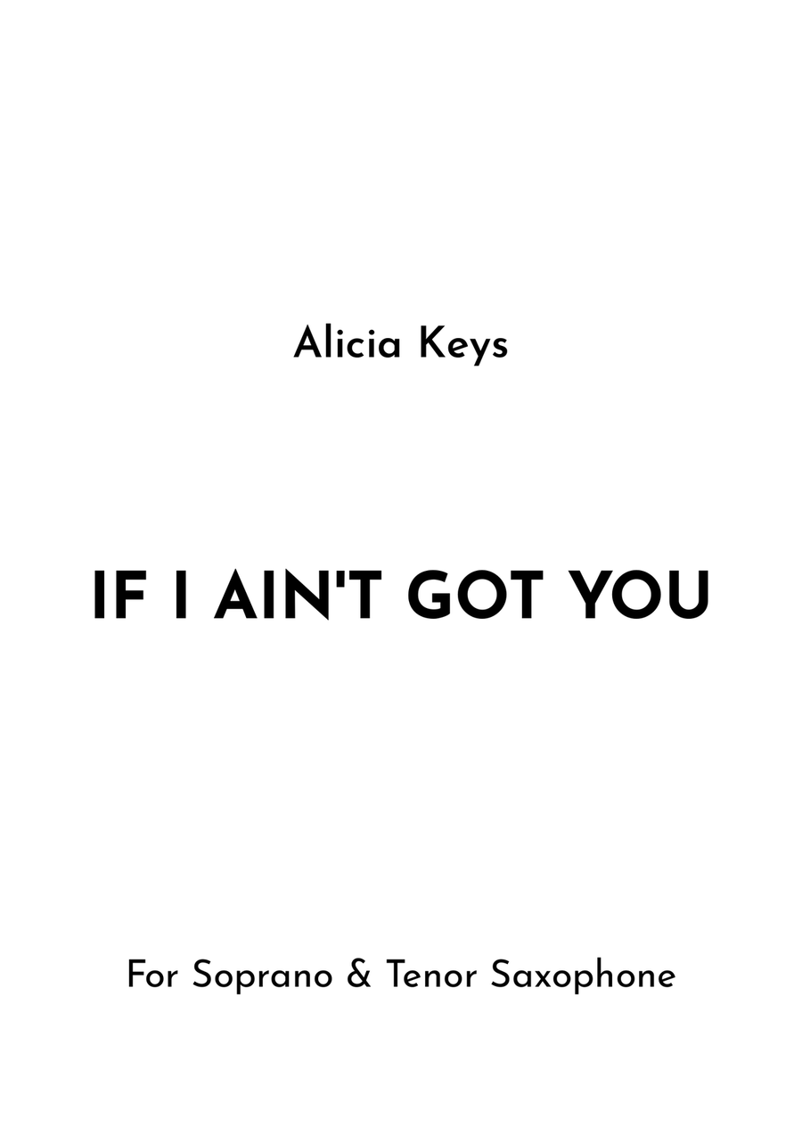 If I Ain't Got You If I Ain't Got You Tenor Saxophone scores gallery preview page 1