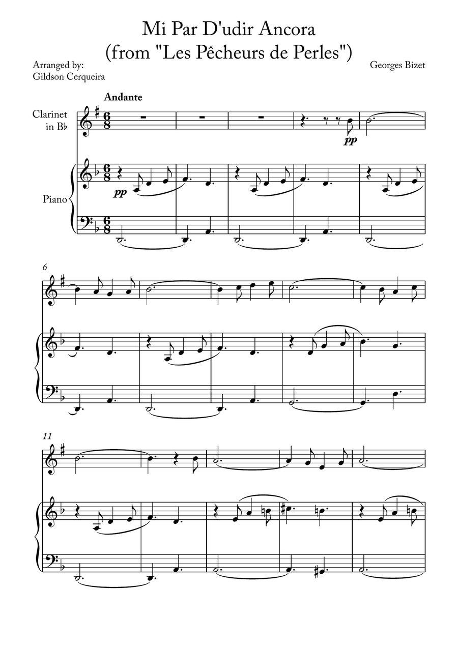 Mi Par D'udir Ancora Mi Par D'udir Ancora Chamber Music scores gallery preview page 1
