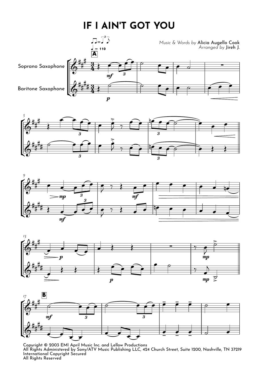 If I Ain't Got You If I Ain't Got You Soprano Saxophone scores gallery preview page 2