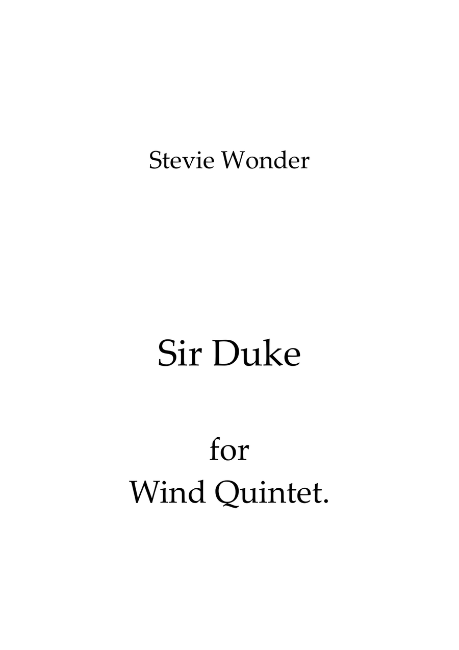Sir Duke Sir Duke Woodwind Quintet scores gallery preview page 1