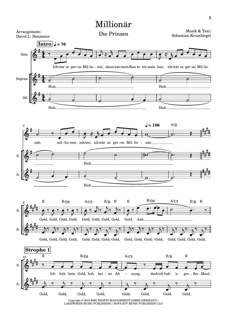 Millionaer 2-Part scores gallery preview page 1