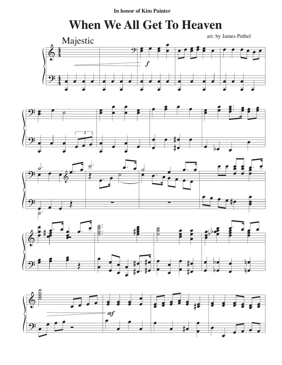 When We AllGet To Heaven When We AllGet To Heaven Piano Solo scores gallery preview page 1