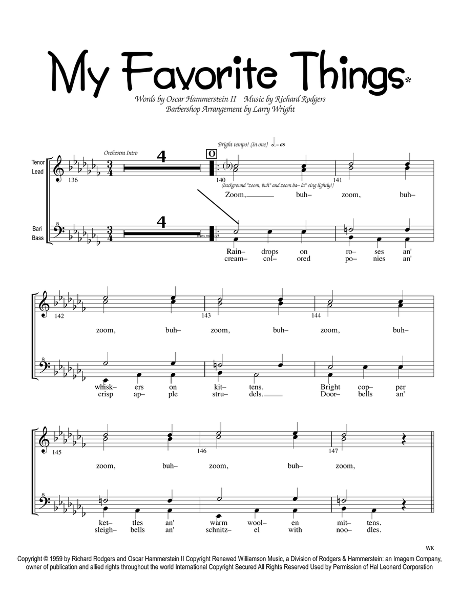 My Favorite Things My Favorite Things SSAA scores gallery preview page 1