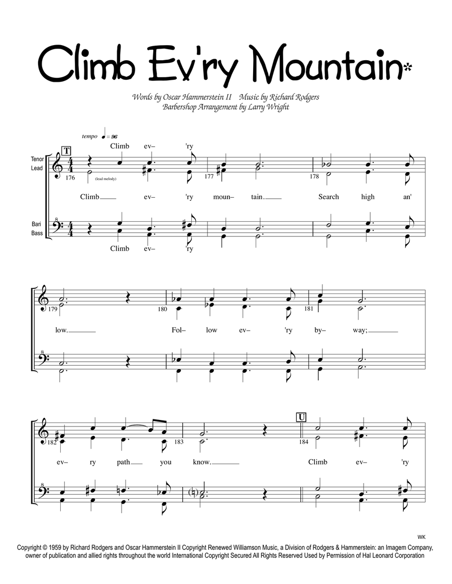Climb Ev'ry Mountain Climb Ev'ry Mountain SSAA scores gallery preview page 1