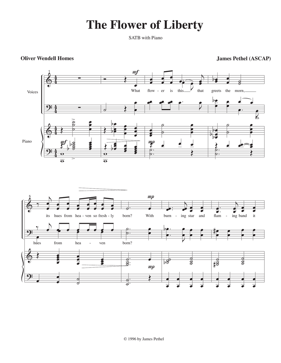 The Flower Of Music The Flower Of Music 4-Part scores gallery preview page 1
