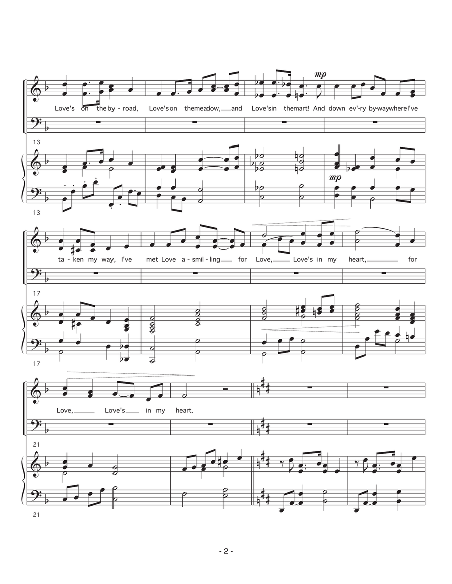 Valentine Song Valentine Song 2-Part scores gallery preview page 2
