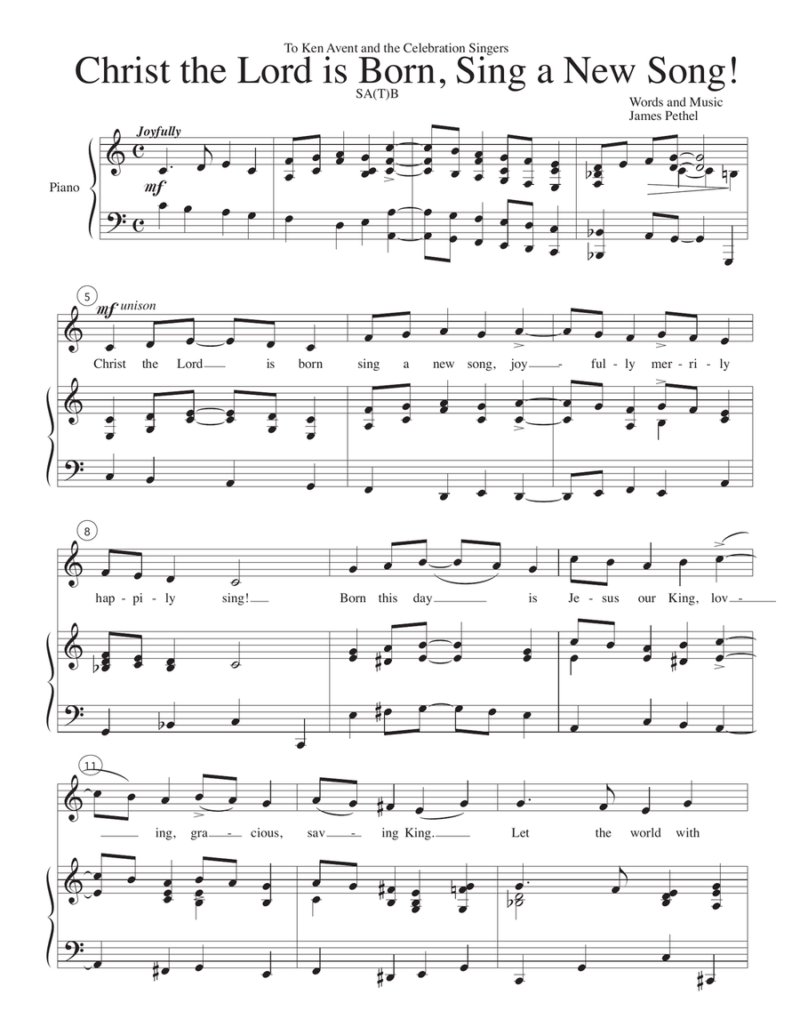 Christ Is Born, Sing A New Song! 4-Part scores gallery preview page 1