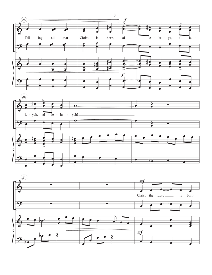 Christ Is Born, Sing A New Song! 4-Part scores gallery preview page 3