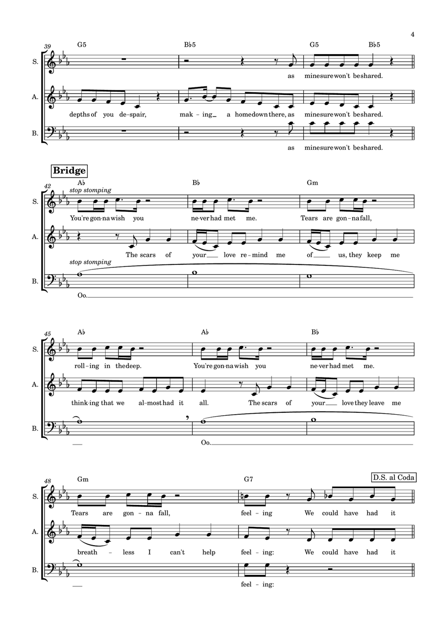 Rolling In The Deep 3-Part scores gallery preview page 4