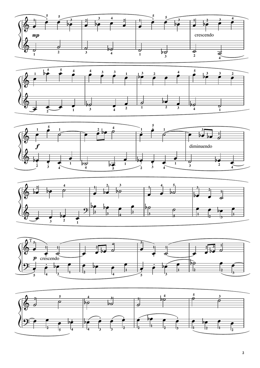 Invention in A Minor Op.1 No.29 by N. D. Cirovic Piano Method scores gallery preview page 2