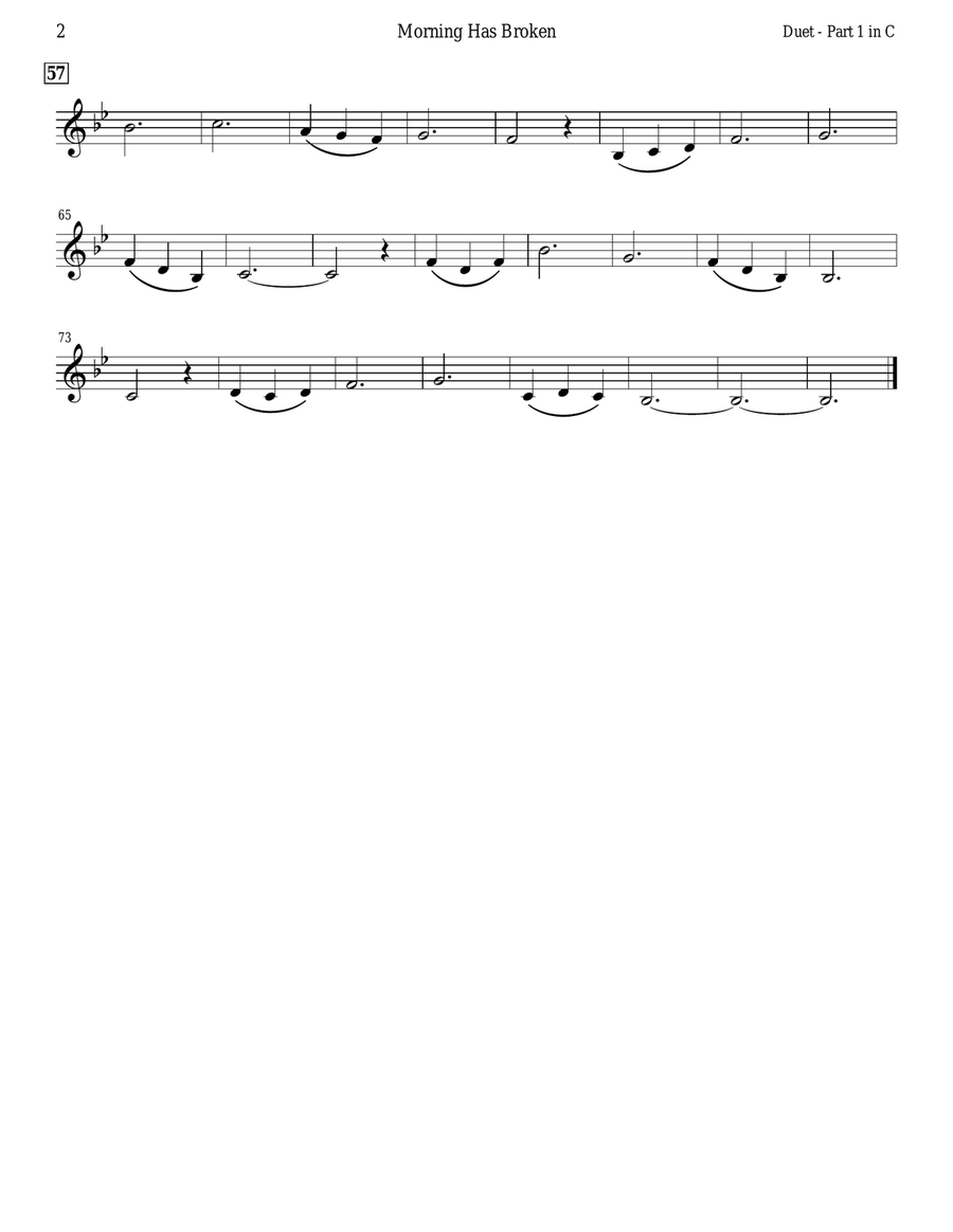 Morning Has Broken (Trumpet & Trombone Duet) Brass Duet scores gallery preview page 6