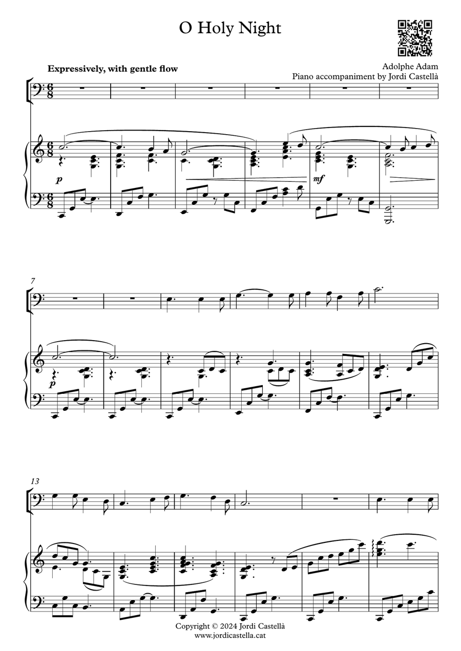 O Holy Night Piano scores gallery preview page 1