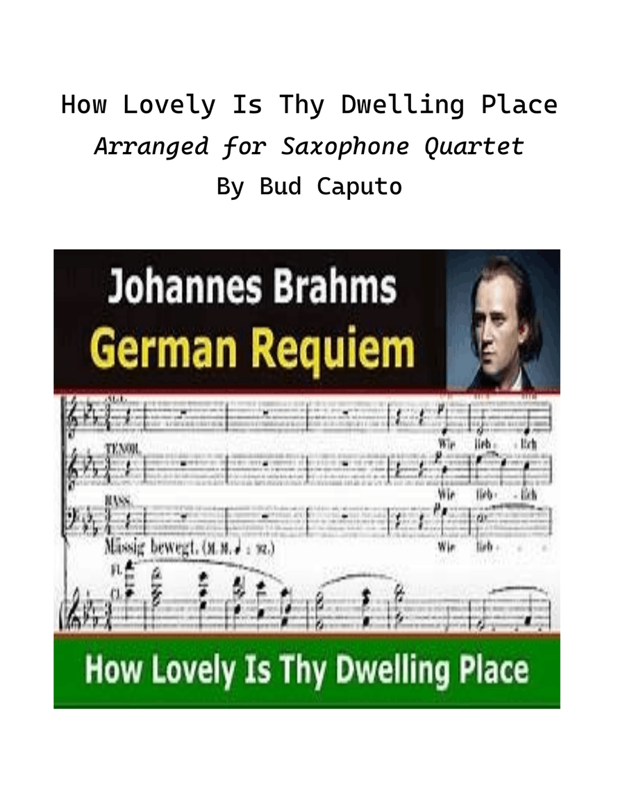 How Lovely Is Thy Dwelling Place for Saxophone Quartet Saxophone Quartet scores gallery preview page 1
