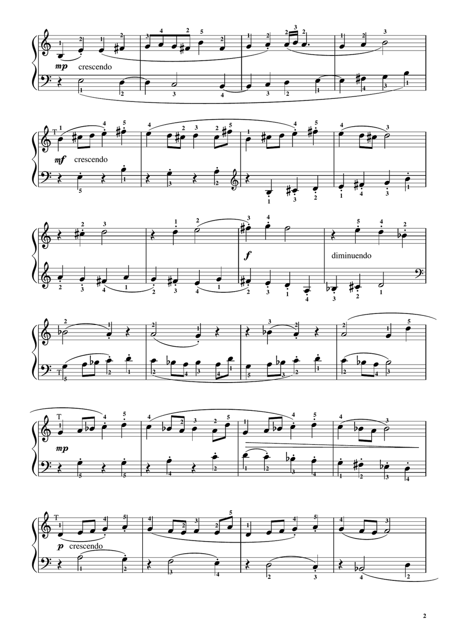 Invention in A Minor Op.1 No.30 by N. D. Cirovic Piano Method scores gallery preview page 2