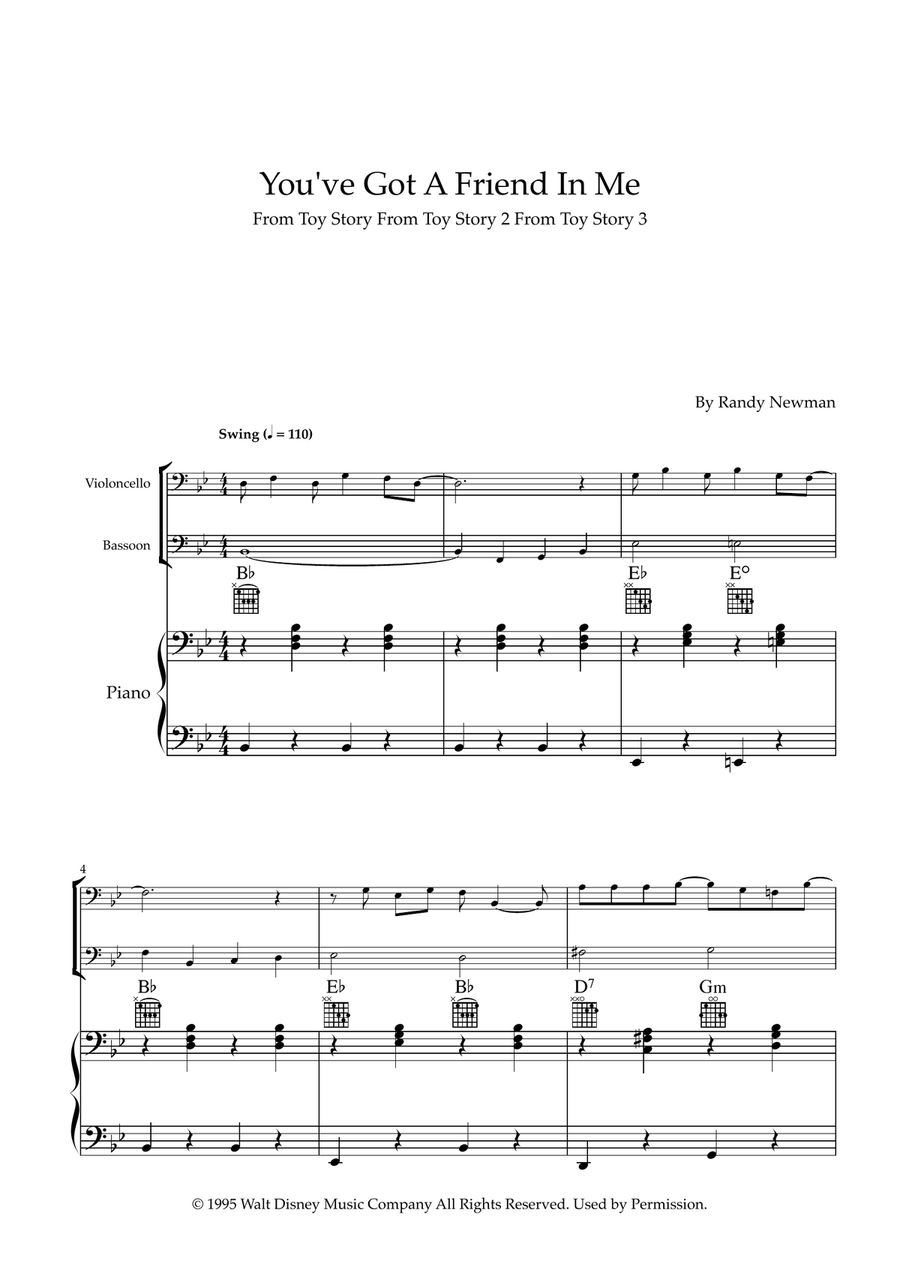 You've Got A Friend In Me Bassoon scores gallery preview page 1