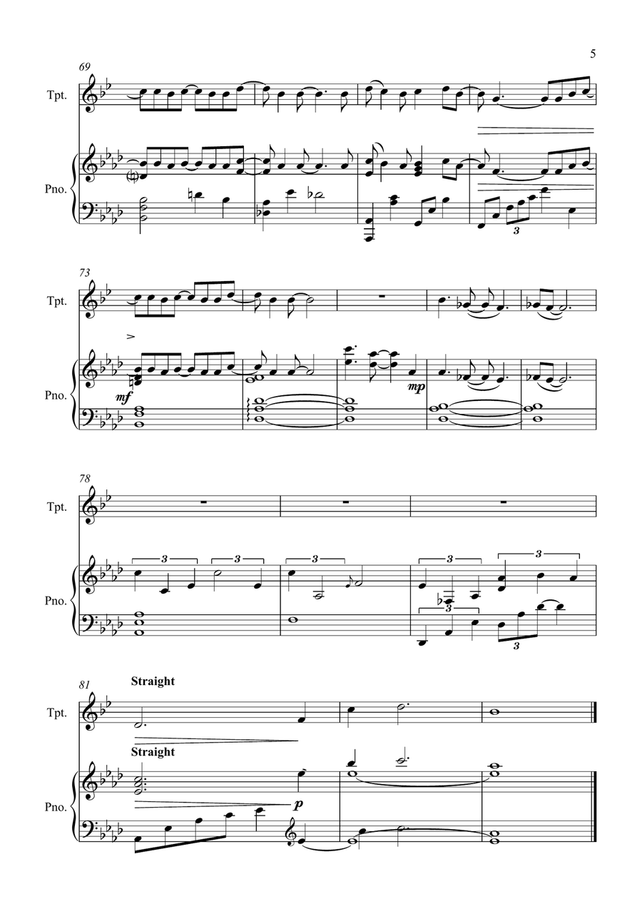 Half The World Away Half The World Away Trumpet Solo scores gallery preview page 5