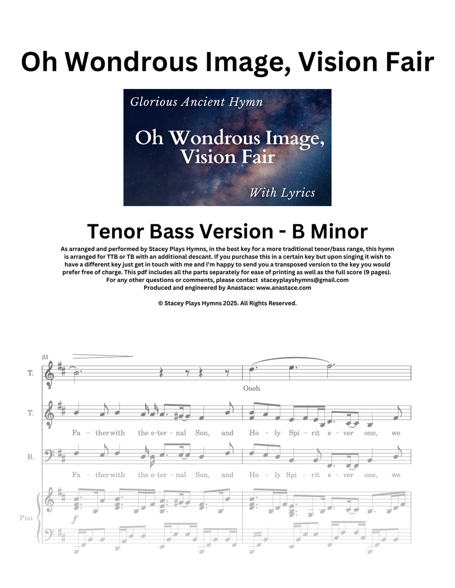 Oh Wondrous Image, Vision Fair - TB [B Minor] TB scores gallery preview page 1