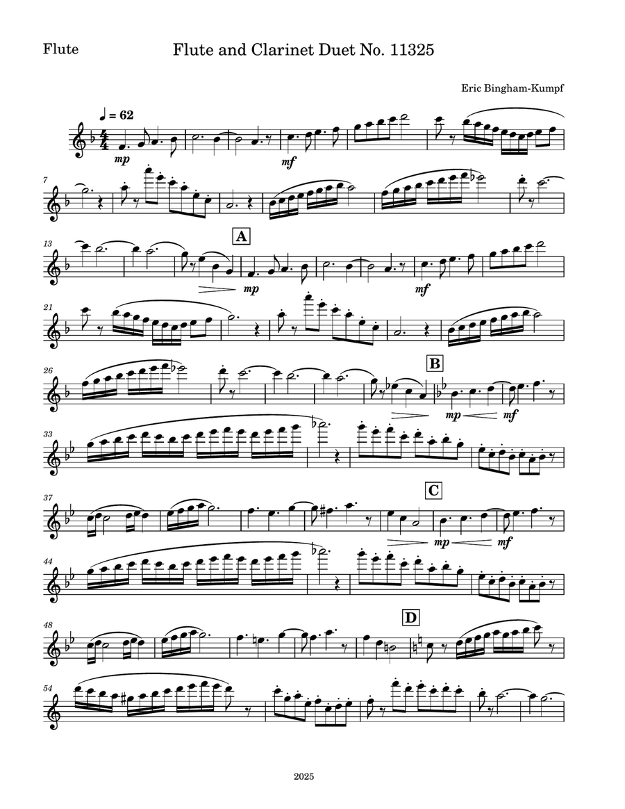 Flute and Clarinet Duet No. 11325 Woodwind Duet scores gallery preview page 4