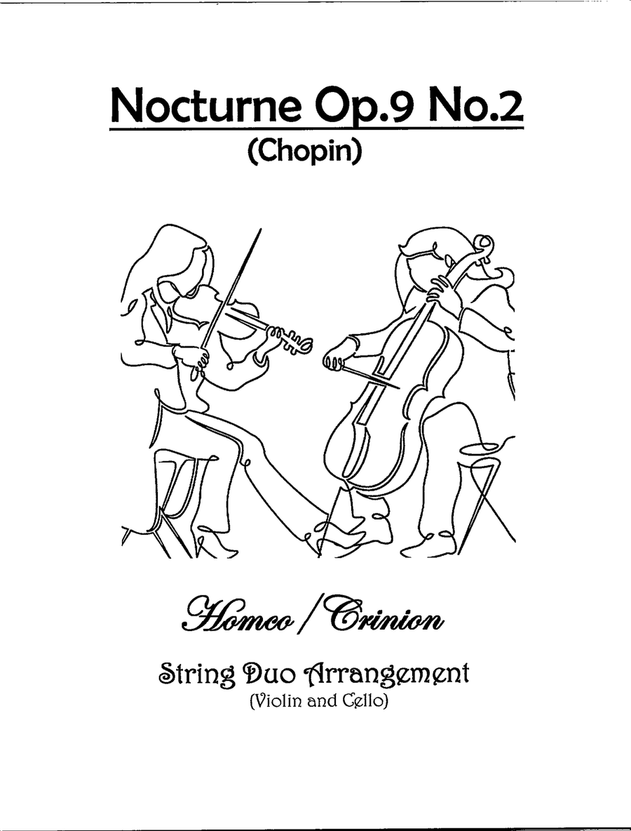Nocturne Op. 9 No.2 Nocturne Op. 9 No.2 String Duet scores gallery preview page 1