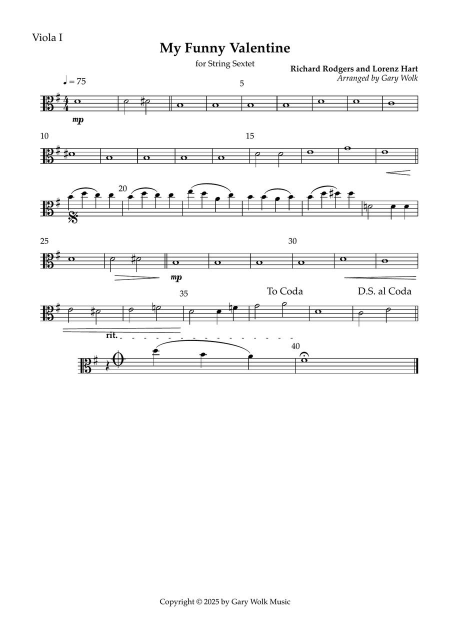 My Funny Valentine My Funny Valentine Cello scores gallery preview page 5